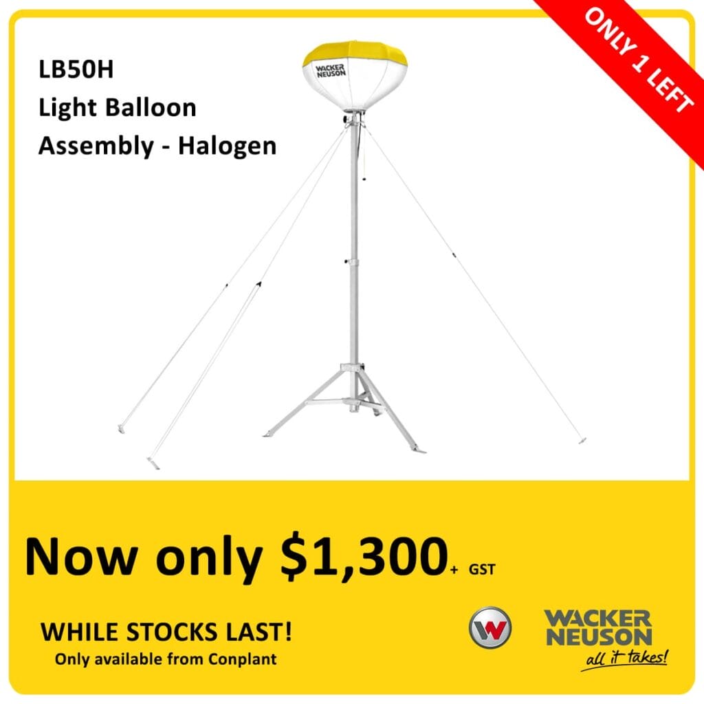 Yellow and white halogen light balloon on tripod stand, price  alt=