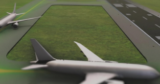 Volkel - Conplant Pty Ltd - Conplant Pty Ltd Two airplanes on a taxiway beside a grassy strip at an airport.
