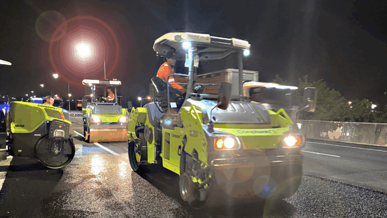 3 Conplant Roller Compactors on the road